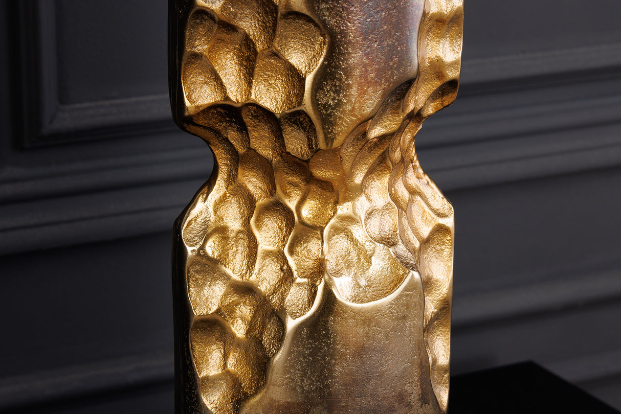 Vase PRECIOUS 50cm Hammerschlageffekt schwarz gold