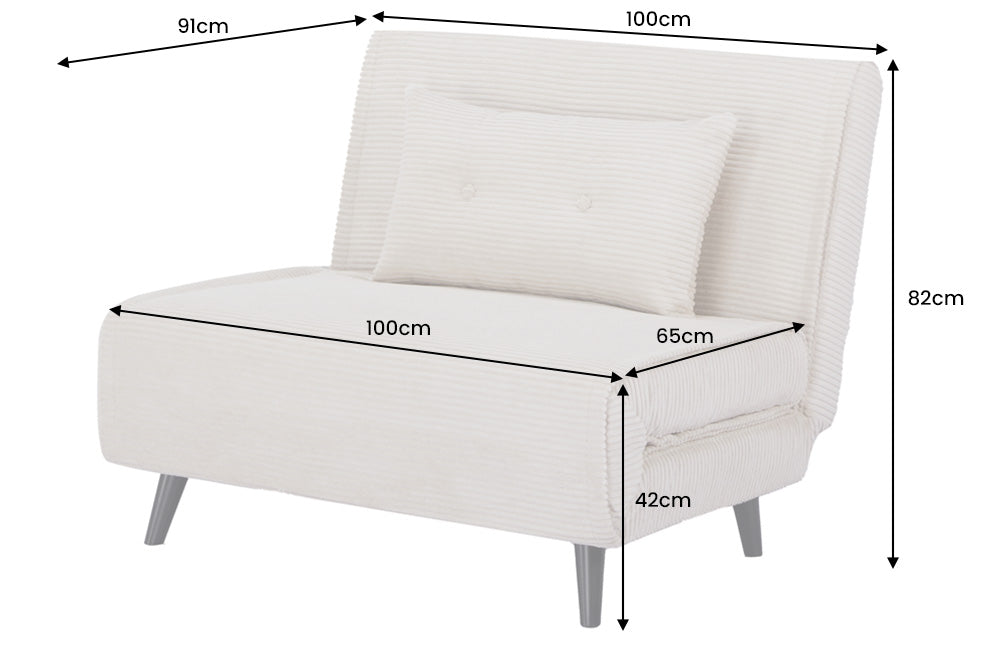 Schlafsessel SMART MULTIFUNCTION 100cm Kordel grün