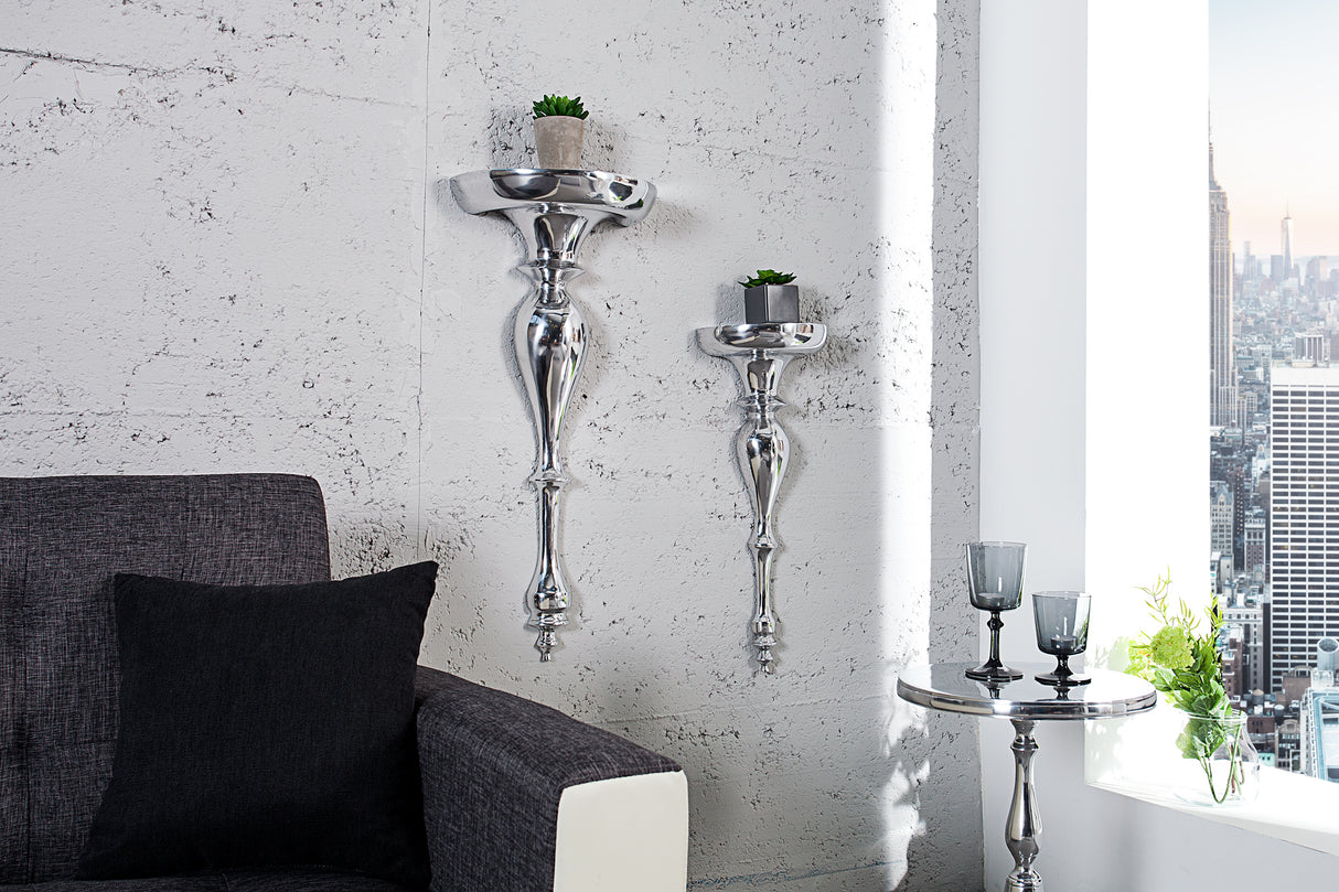 Wall console shelve BAROCK SCALA 60cm silver
