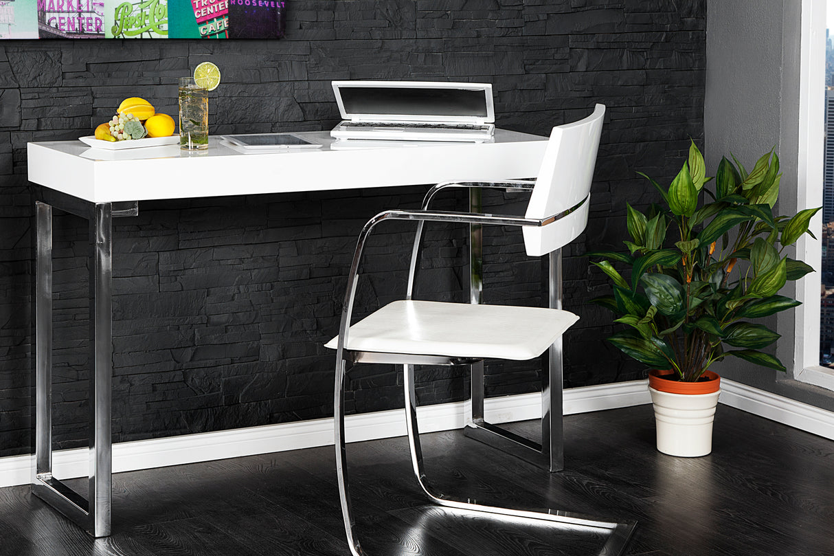 Laptop-Bürotisch WHITE DESK 120x40cm weiß