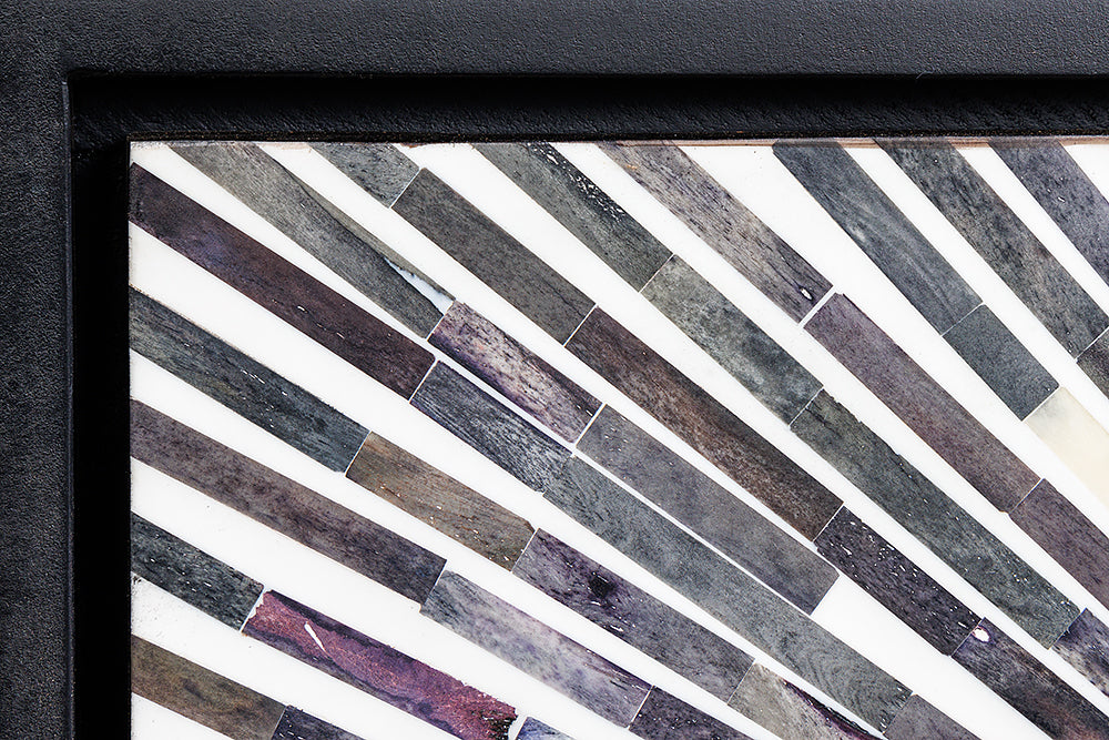 Sideboard HERITAGE 160cm mosaic bones black white