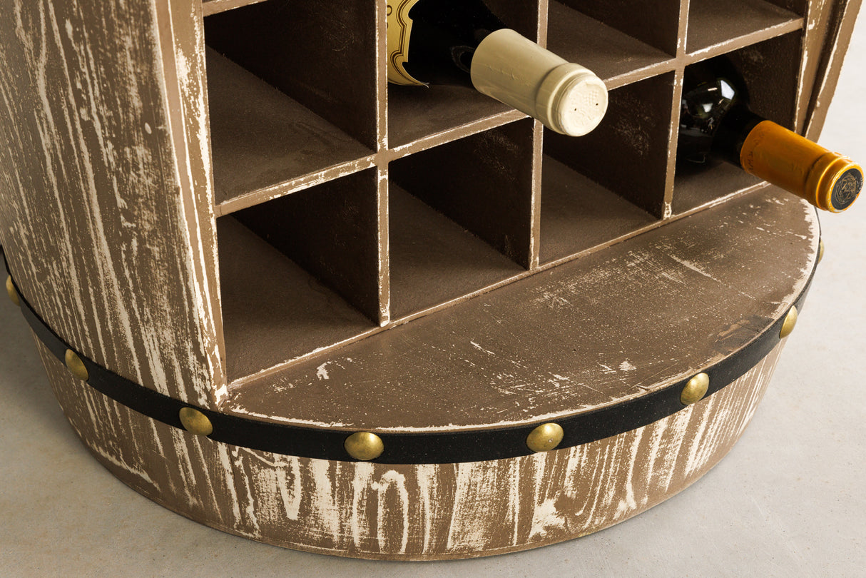 Weinregal halb BODEGA 100cm für 24 Flaschen Massivholz Tannenholz natur