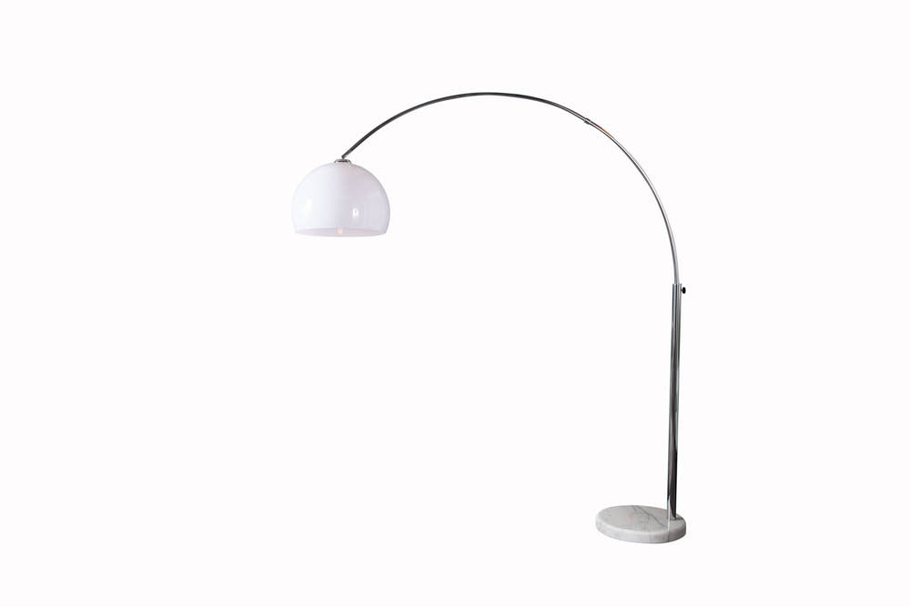 Floor lamp BIG BOW 175-205cm white w/ marble base