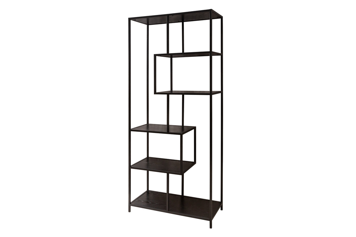 Regal SLIM LINE 185x77cm Esche Holzoptik schwarz