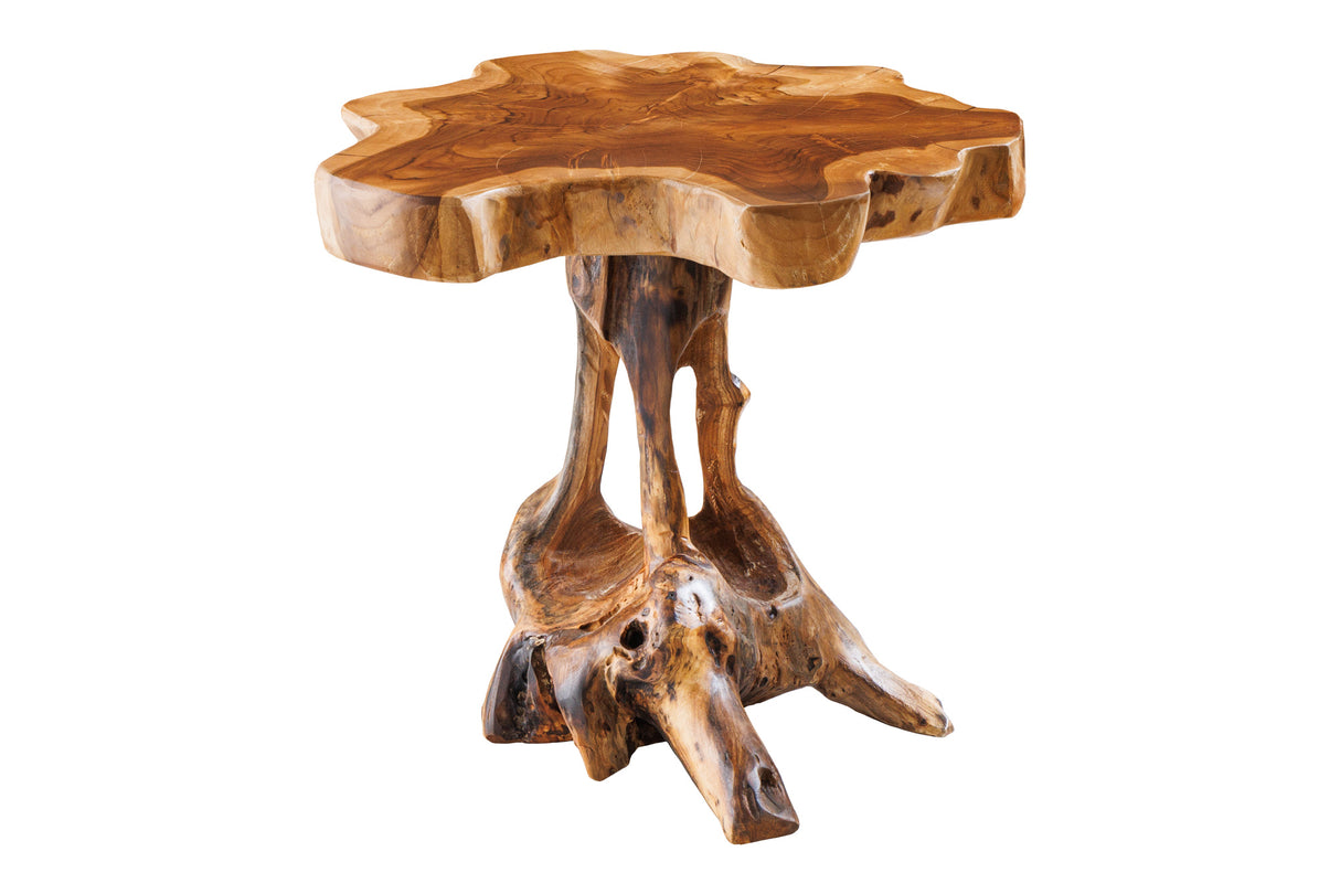 Side table ROOT 40cm teak wood natural
