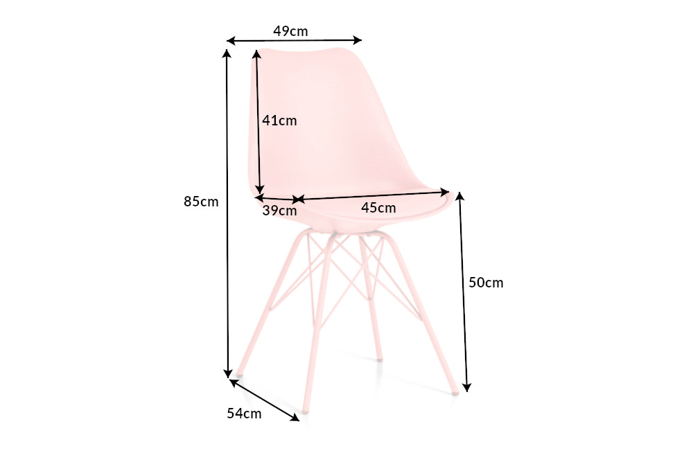 Stuhl SCANDINAVIA MASTERPIECE Kunstleder rosa