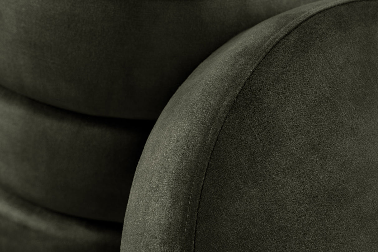 Stool VOQUE 50cm velvet green w/ storage space