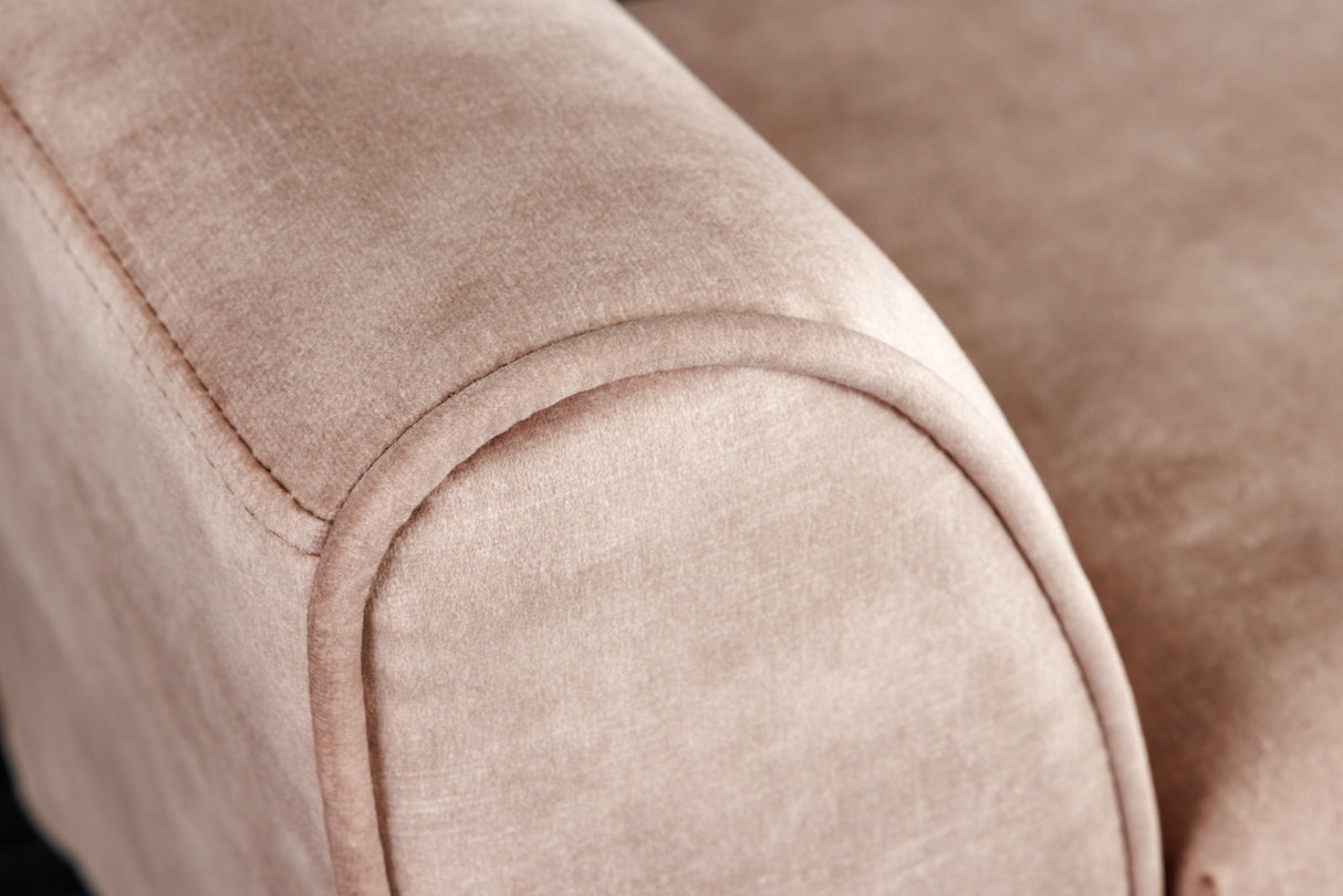 Bench SCARLETT 90cm velvet beige coffee