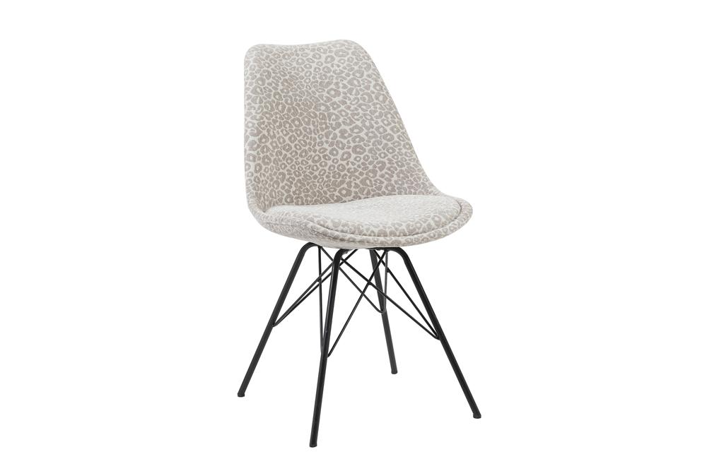 Stuhl SCANDINAVIA MEISTERSTÜCK Leopardmuster beige grau