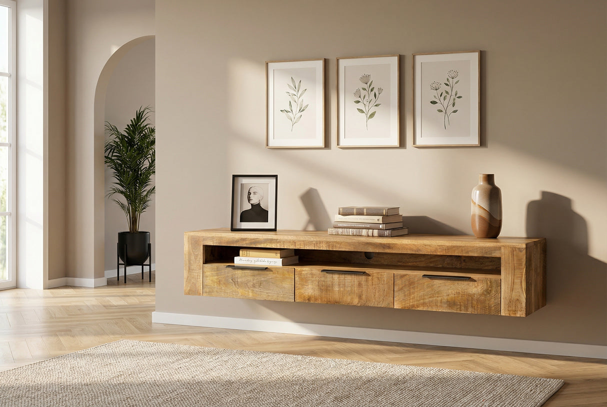 TV-Board IRON CRAFT 160cm hanging mango wood natural