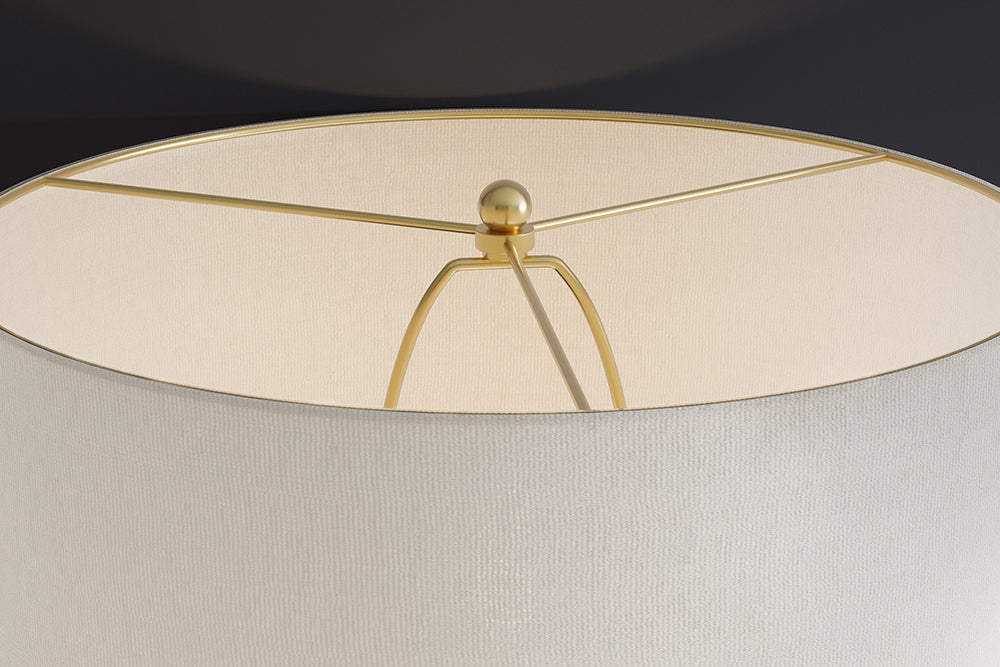 Table lamp ELEGANCIA 65cm white lampshade ceramic white golden