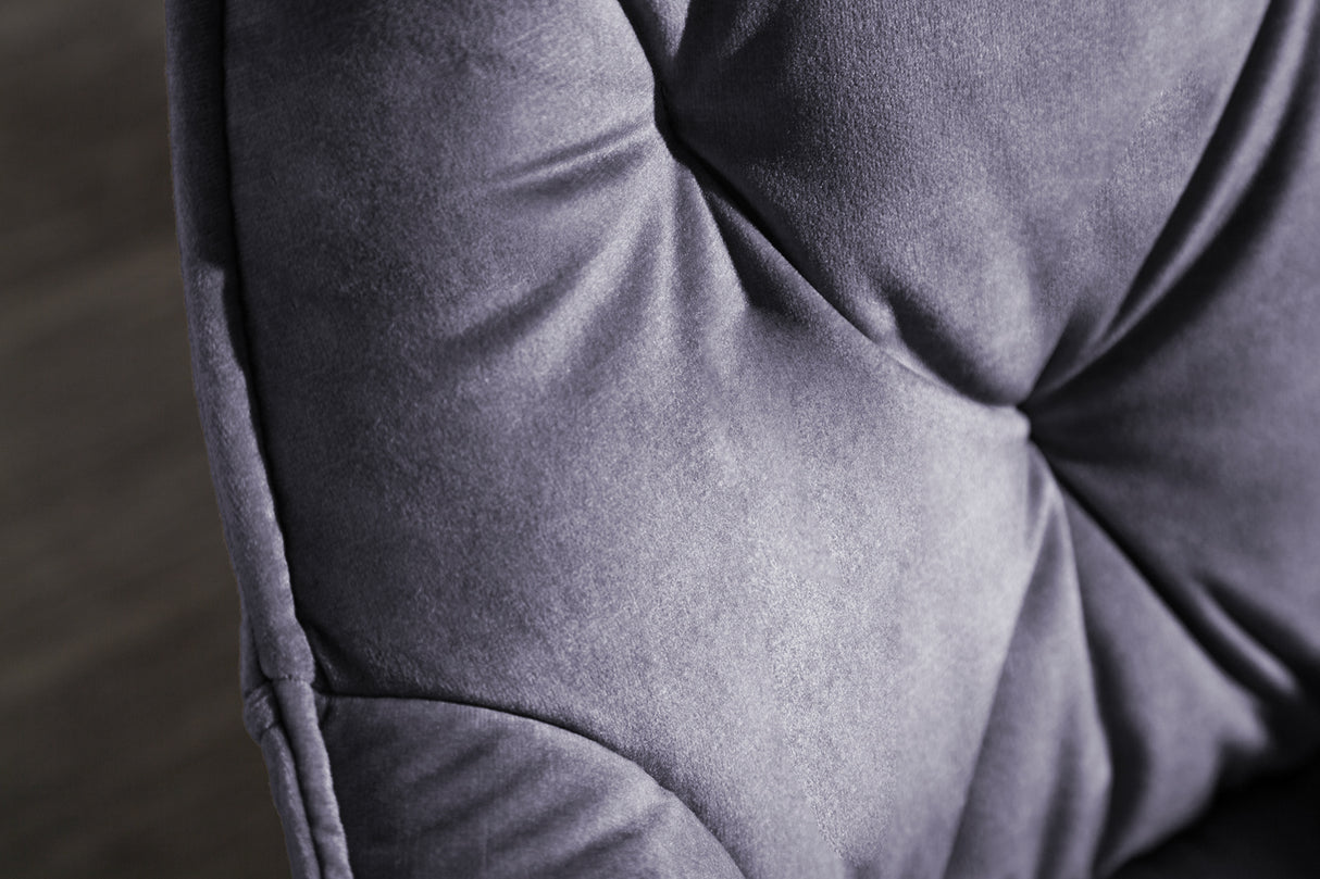Chair MILANO with armrests velvet grey