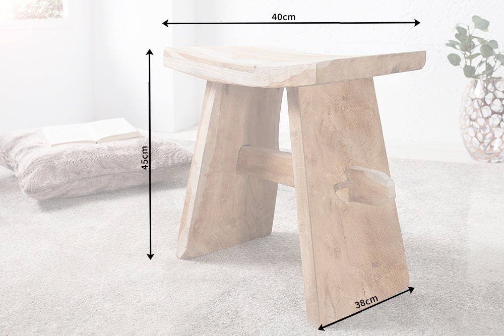 Stool ZEN 40cm teak wood nature