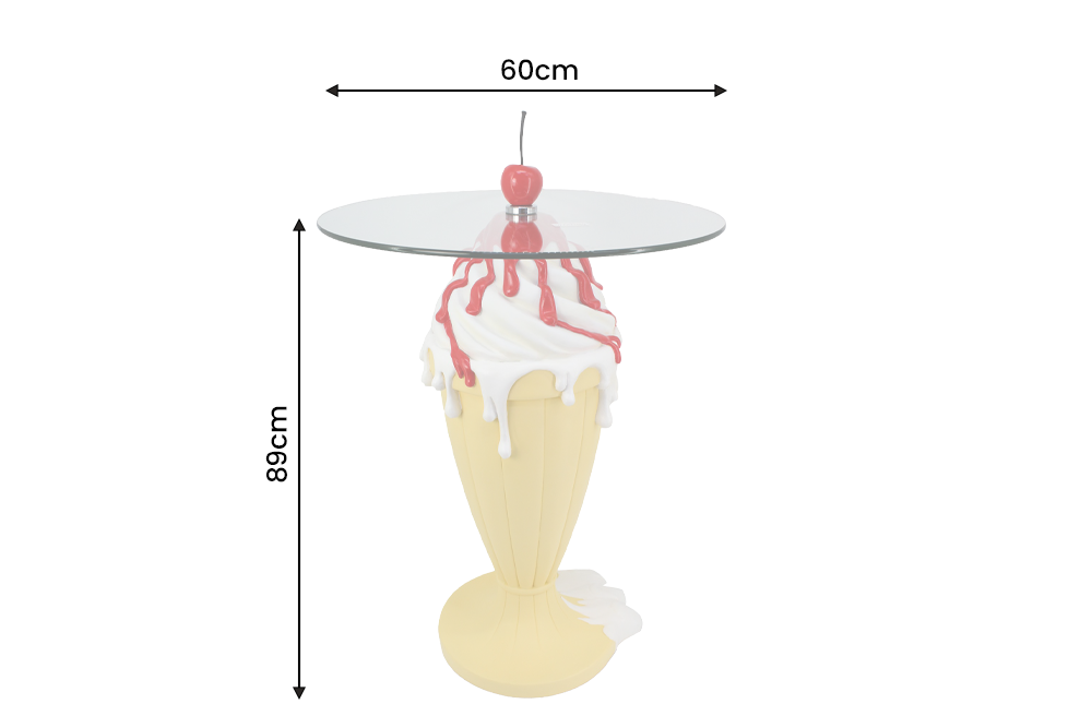 Bistrotisch SWEET SOCIETY Soft Pop 90cm pastellgelb weiß
