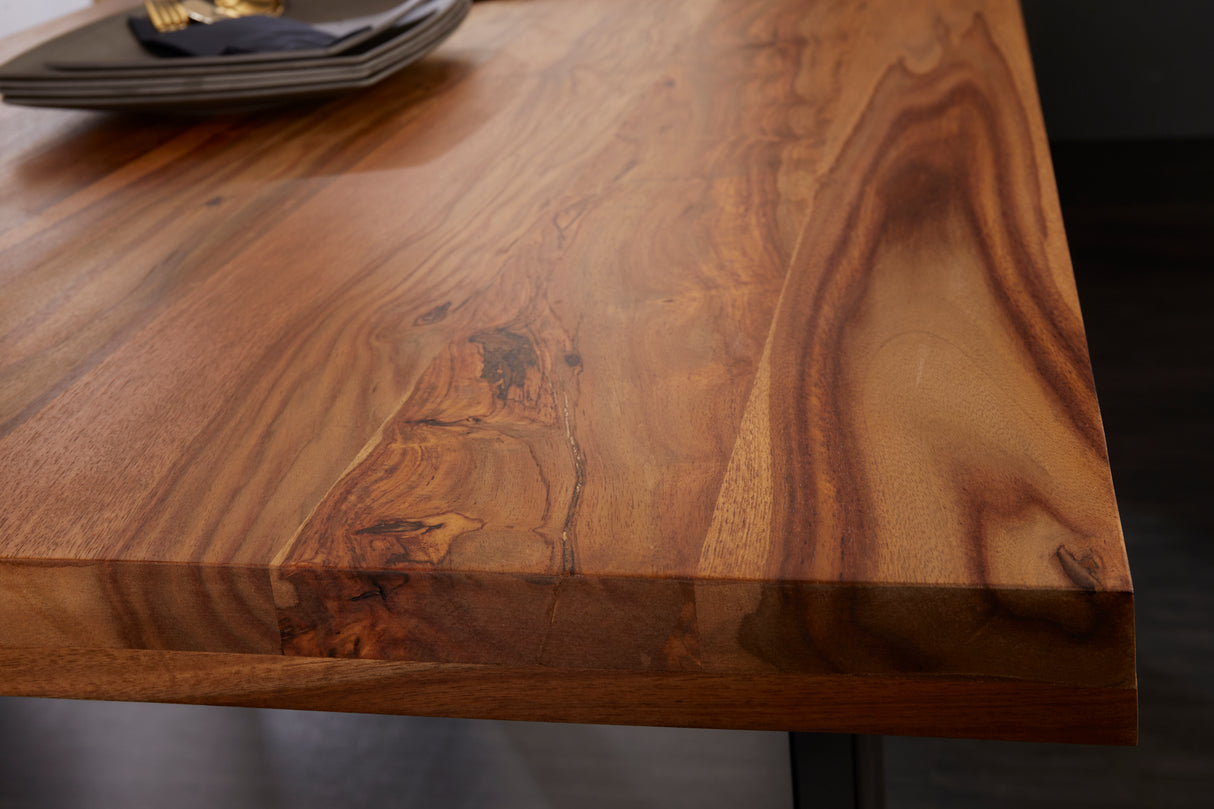 Dining table IRON CRAFT 140cm U-legs sheesham wood