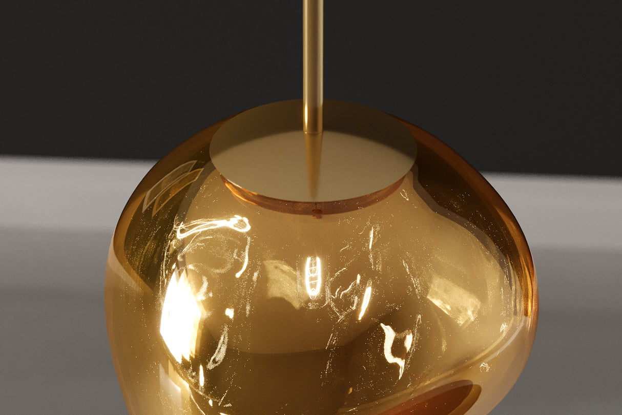Pendelleuchte LIQUID DIAMOND 20cm Glas gold
