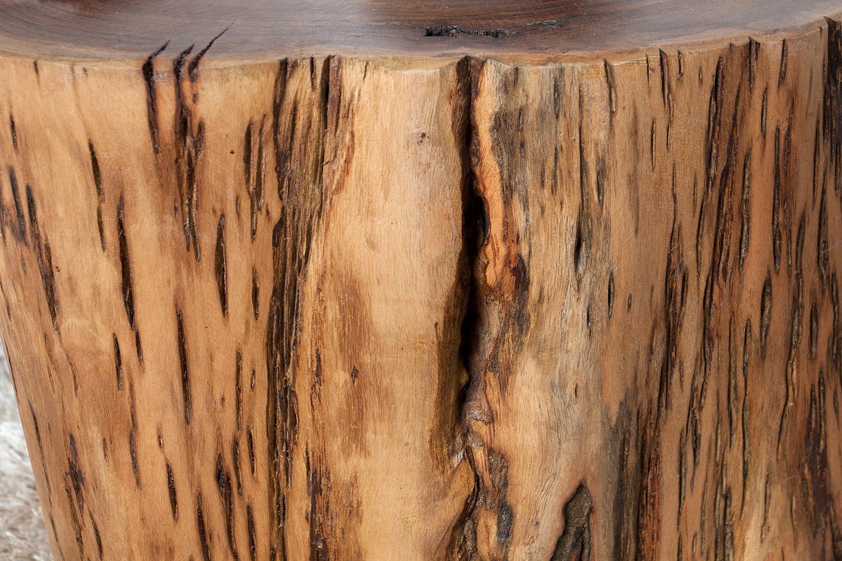 Side table PURE 30cm trunk massive acacia wood