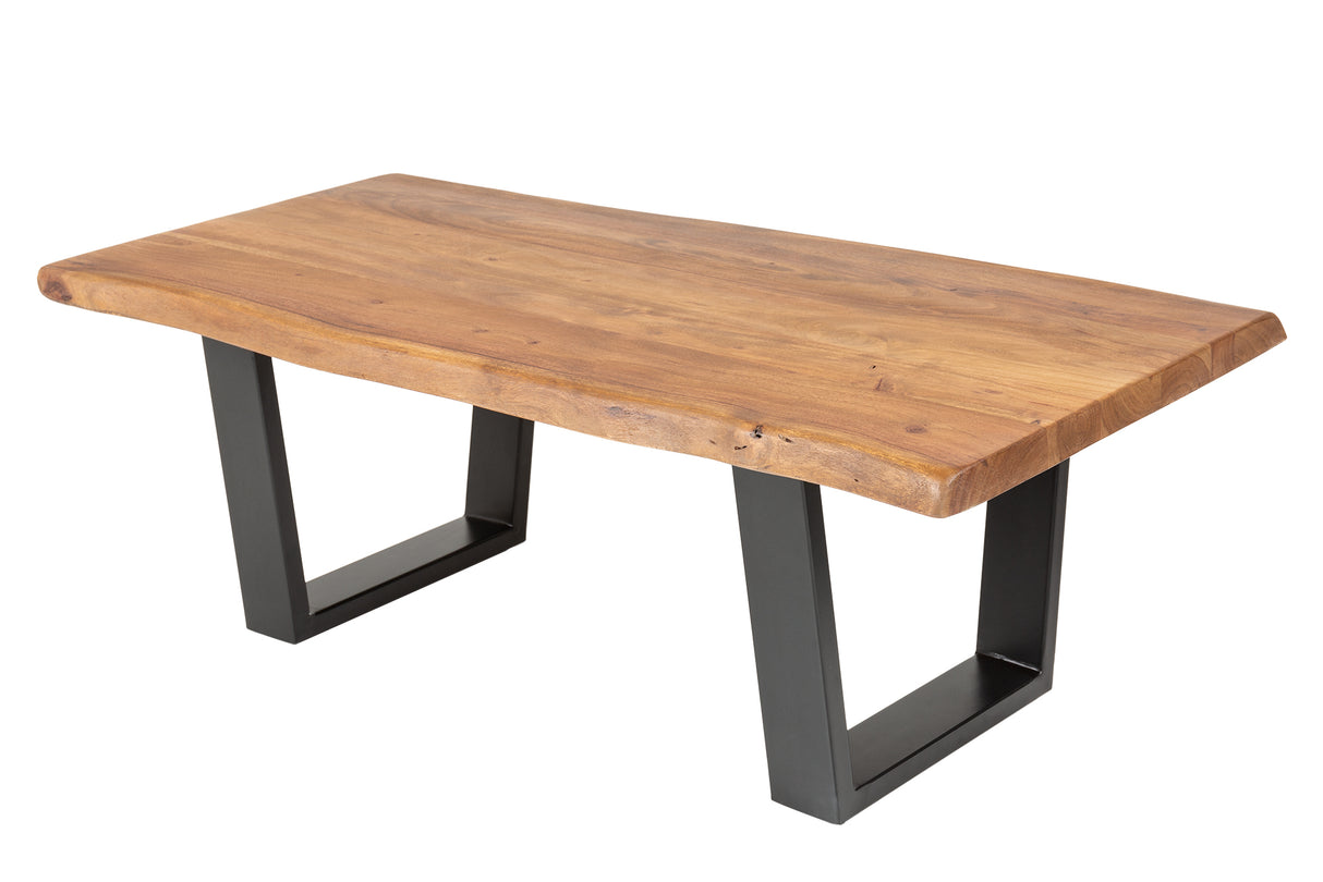Couchtisch MAMMUT 110cm Trapezbeine 35mm Akazienholz Honig Finish