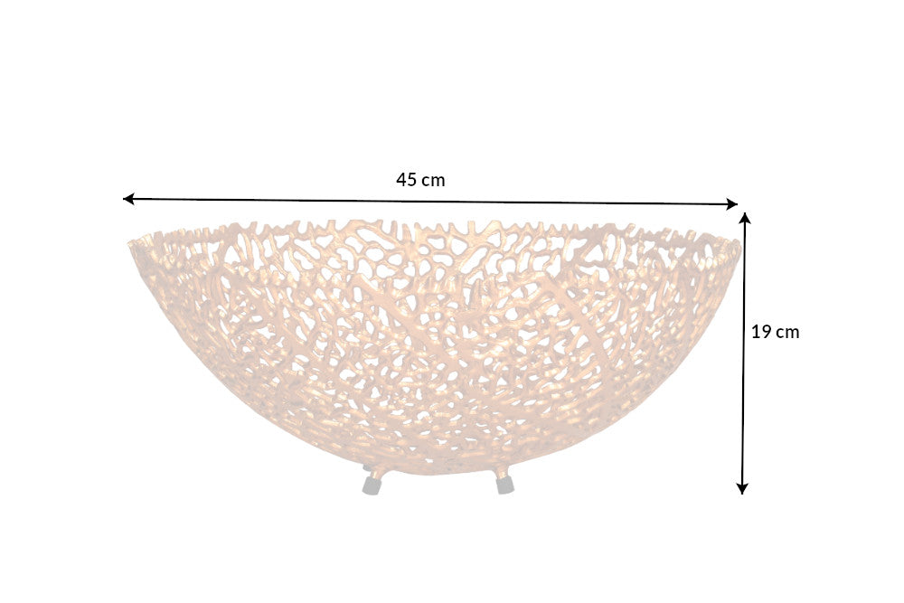 Bowl ABSTRACT LEAF 45cm gold