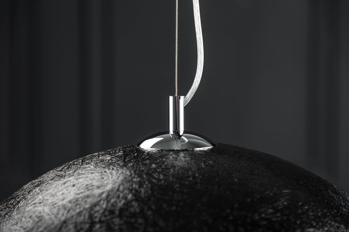 Pendant lamp GLOW 50cm fibre glass black gold