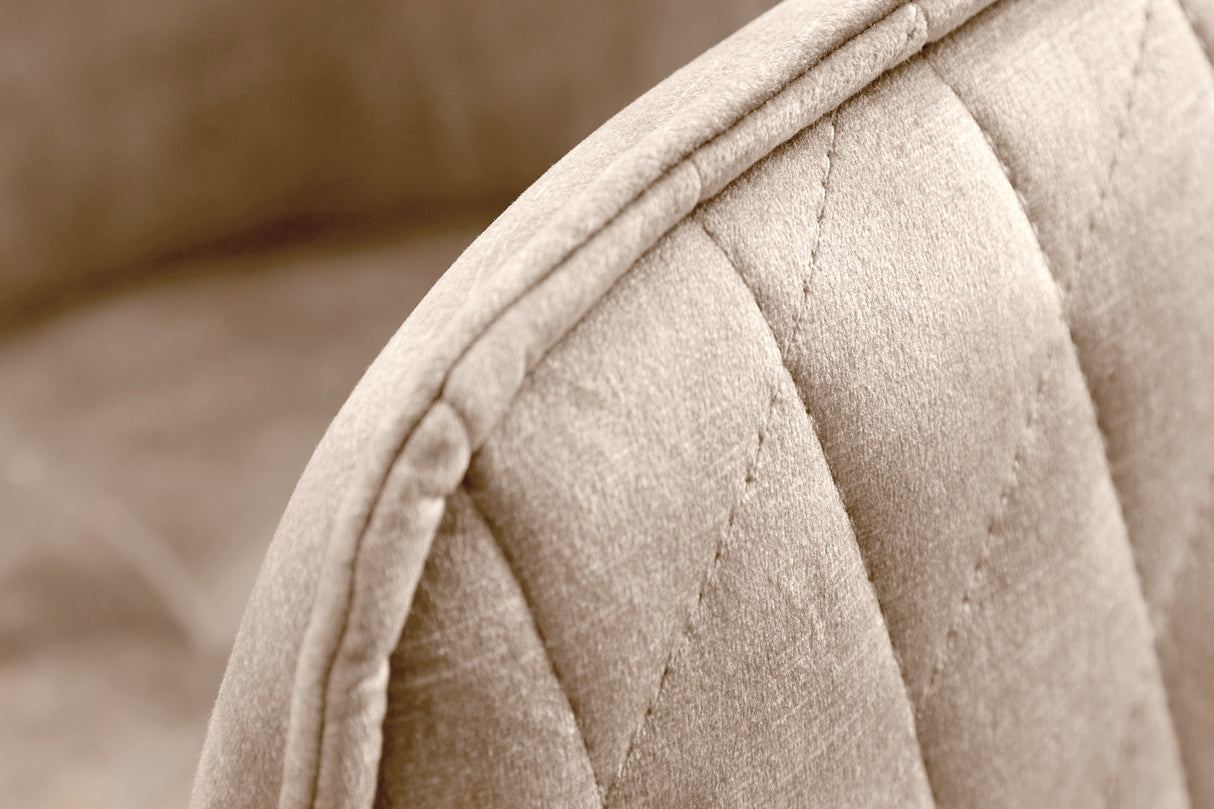 Bürostuhl EUPHORIA 47-56cm Samt champagner greige