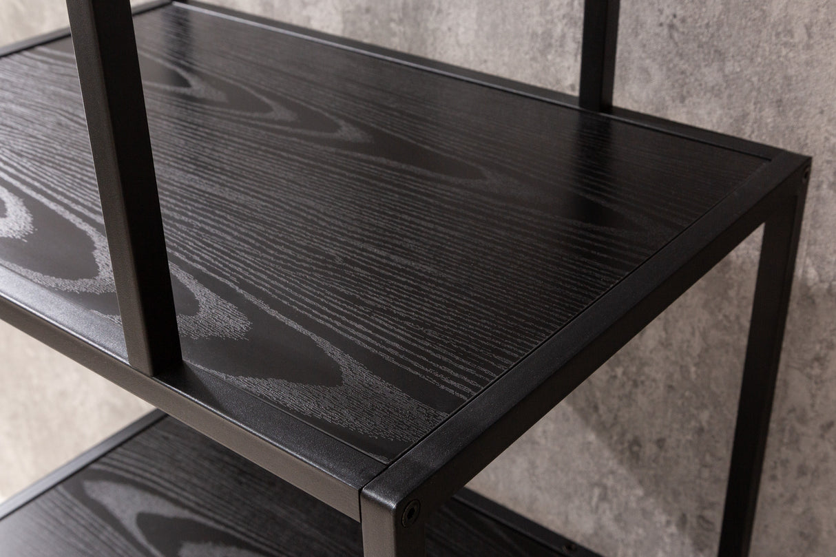 Regal SLIM LINE 185x77cm Esche Holzoptik schwarz