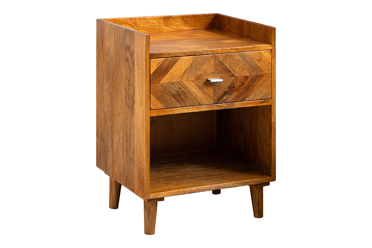 Bedside table INFINITY 55cm mango natural brown