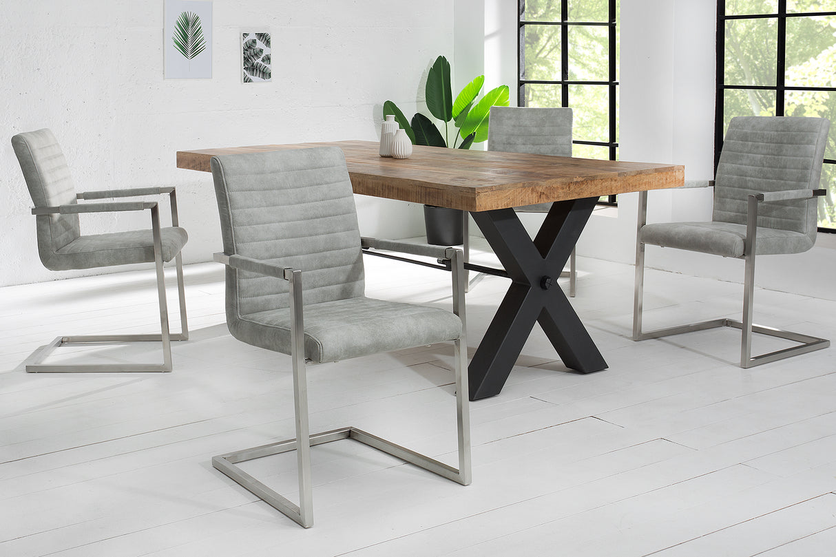 Freischwinger LOFT Mikrofaser steingrau