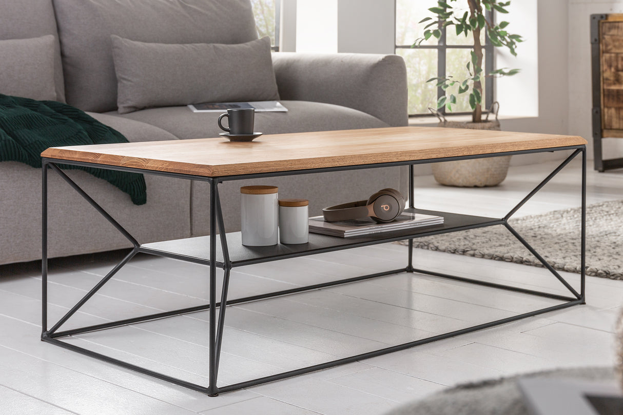 Couchtisch ARCHITECTURE 110cm Eiche und Metall