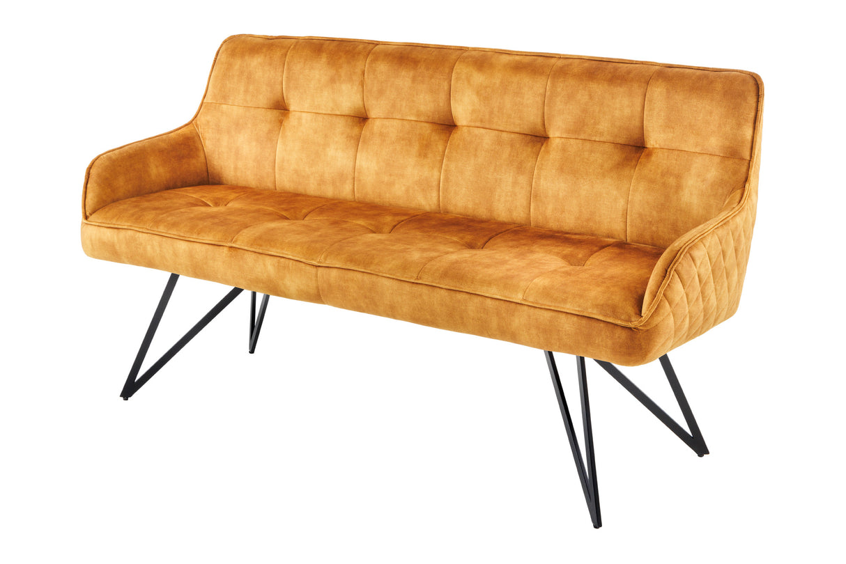 Bank EUPHORIA 160cm Samt senfgelb