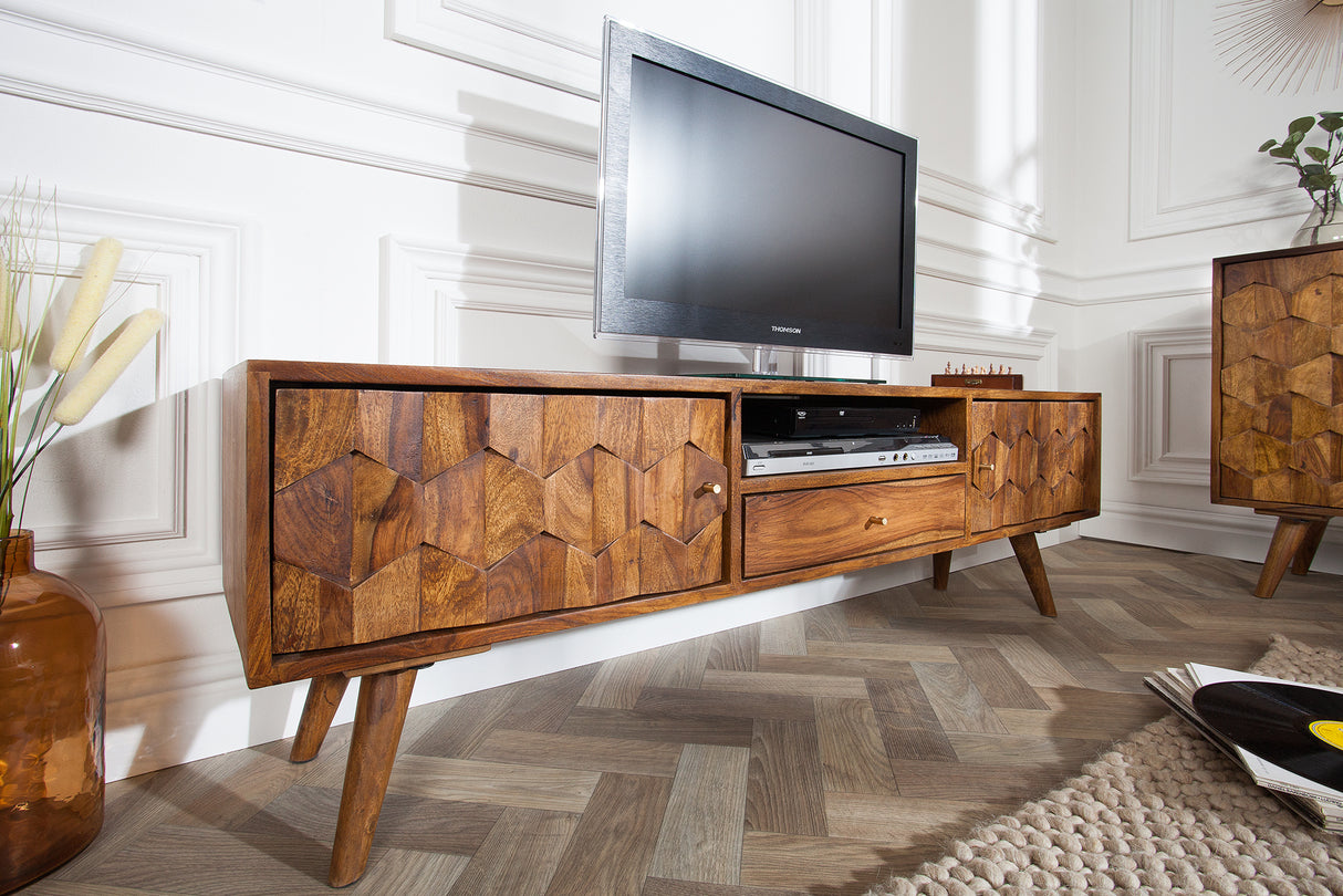 TV-Board MYSTIC LIVING 140cm Sheesham Holz natur