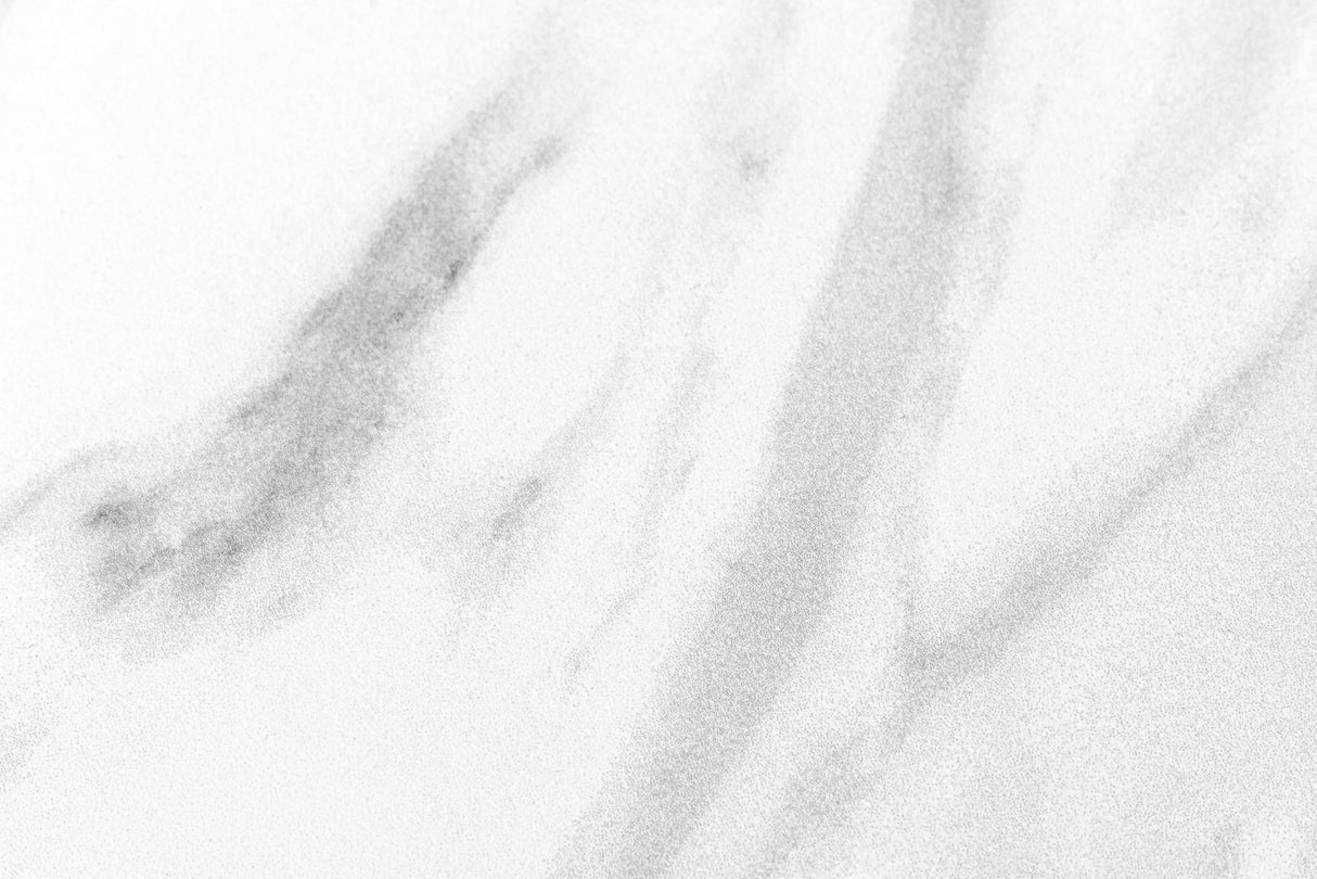 Dining table MIKADO 120-160cm round extendable marble look white ceramic tempered glass