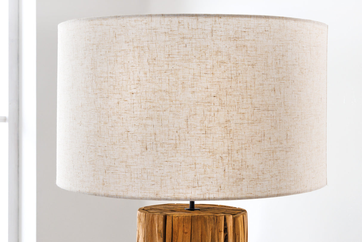 Lampenschirm 50x30x50cm Leinen natur für Stehlampe