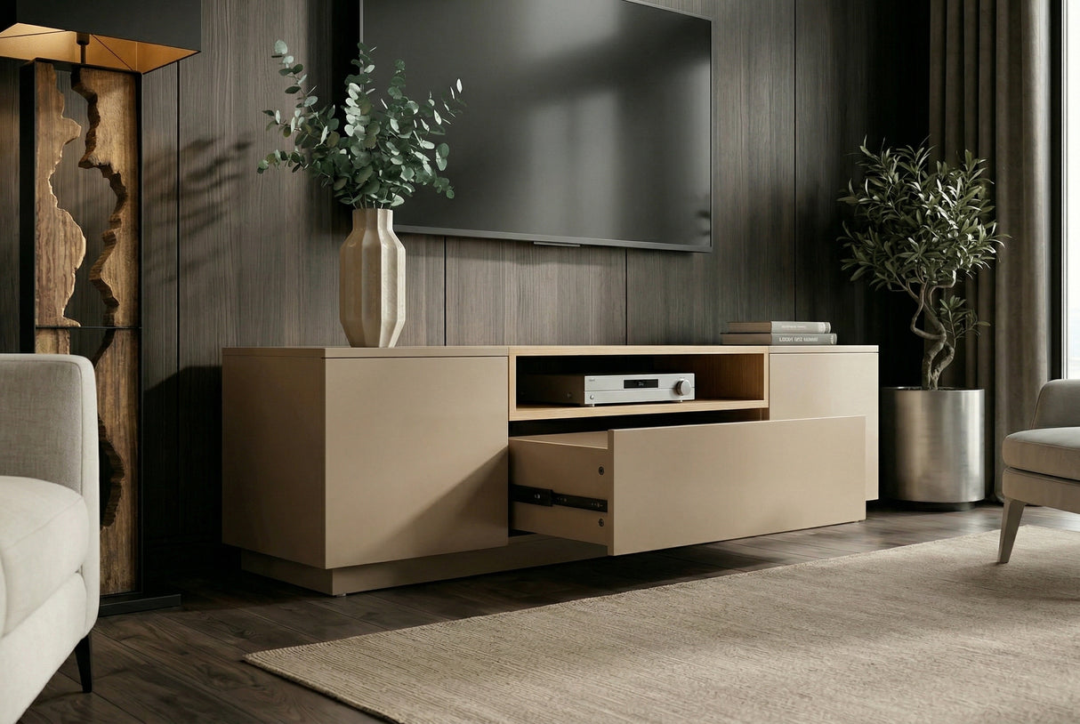 TV-Platte LOFT 160 cm naturgrau