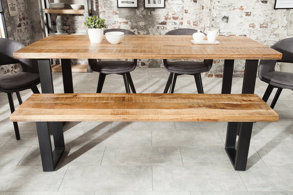 Bank IRON CRAFT 170cm Mango Natur Industriestil