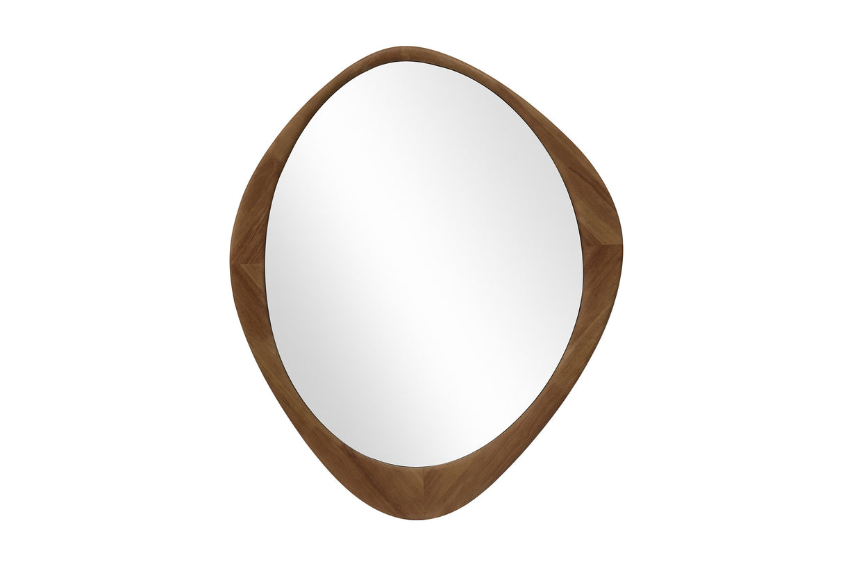 Wall mirror ORGANIC 90cm massive wood walnut wood look