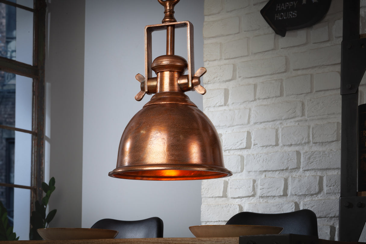 Pendant lamp INDUSTRIAL mottled copper