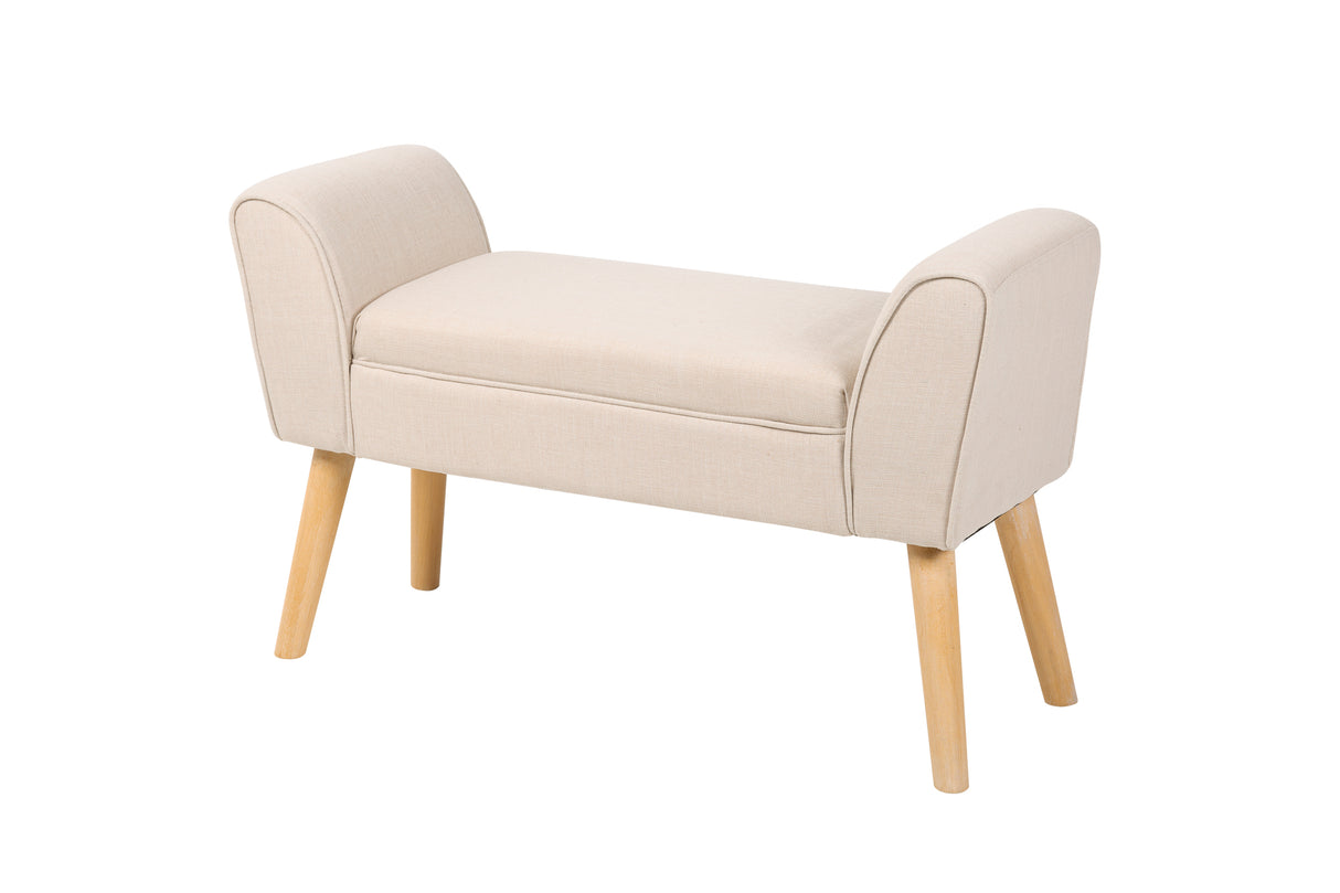 Bank SCARLETT 90cm Leinenstoff beige