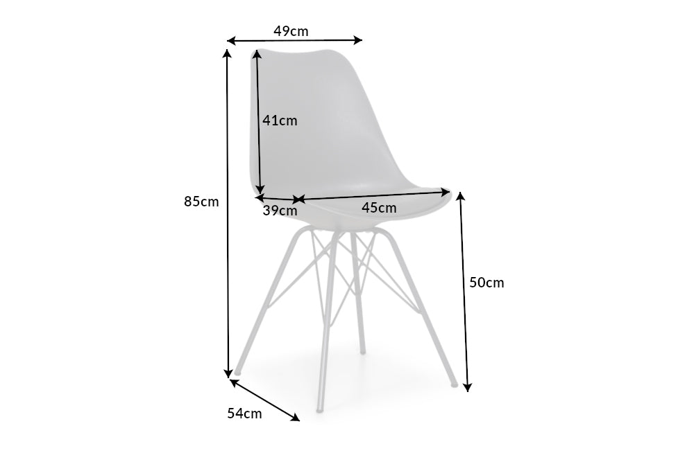 Chair SCANDINAVIA MASTERPIECE artificial leather grey