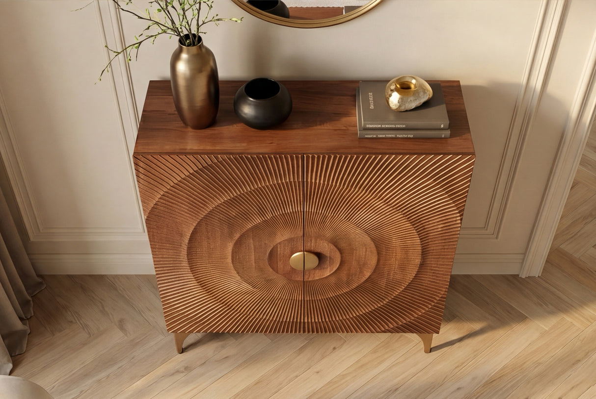 Highboard GOLDEN SUNSET 120cm 3D mango wood brown