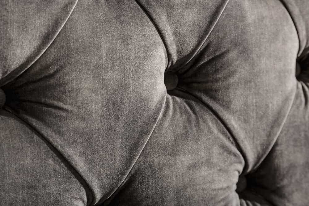 Bett PARIS CHESTERFIELD 160x200cm Samt olivgrau