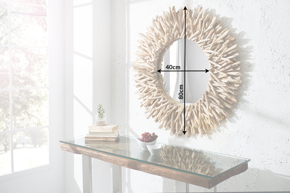 Wall mirror RIVERSIDE 80cm driftwood