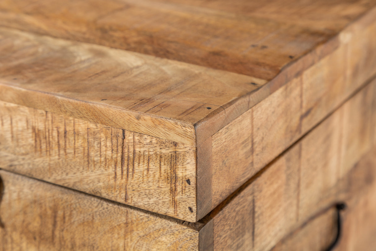 Sitzbank Garderobenständer FACTORY LOFT 115cm Mangoholz natur