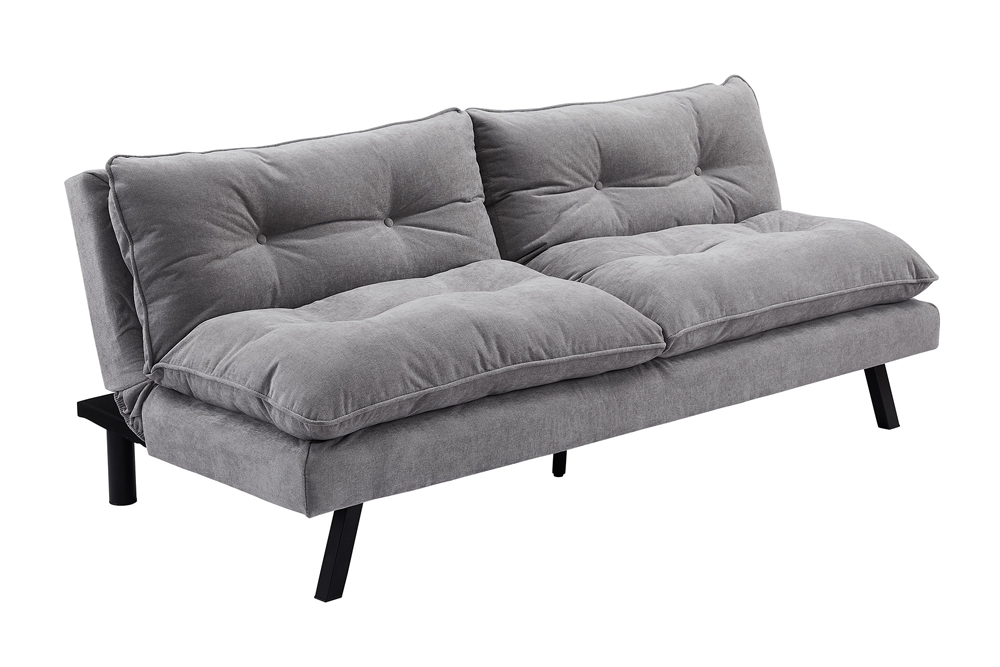 Sofa bed COCOONING 190cm 3-seater chenille grey