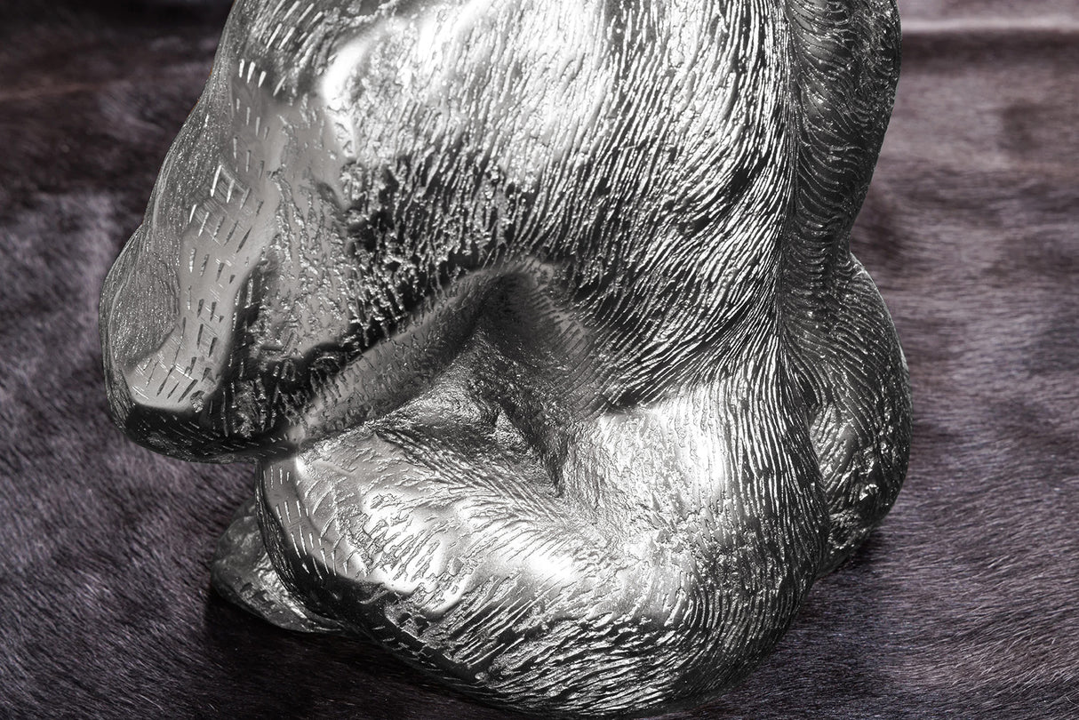 Coffee table KONG 60cm silver safety glass