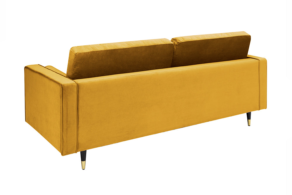 Sofa COZY VELVET 220cm 3-Sitzer Samt senfgelb