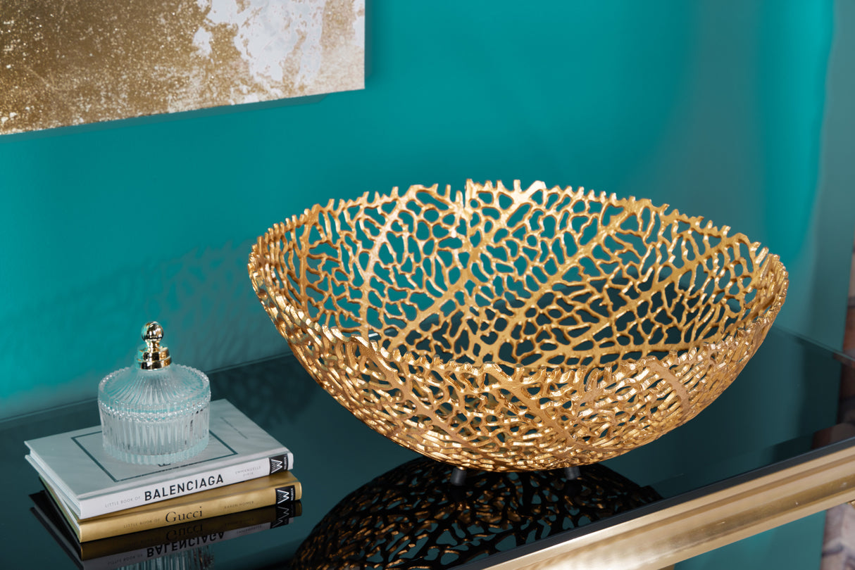 Bowl ABSTRACT LEAF 45cm gold