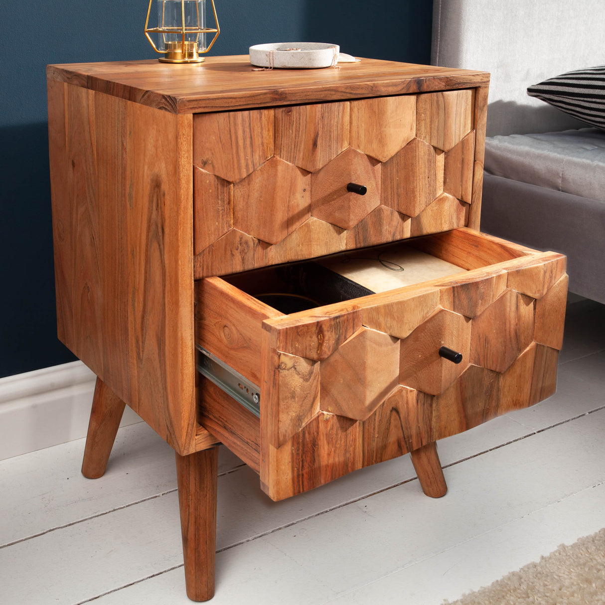 Nachttisch MYSTIC LIVING 56cm Akazienholz