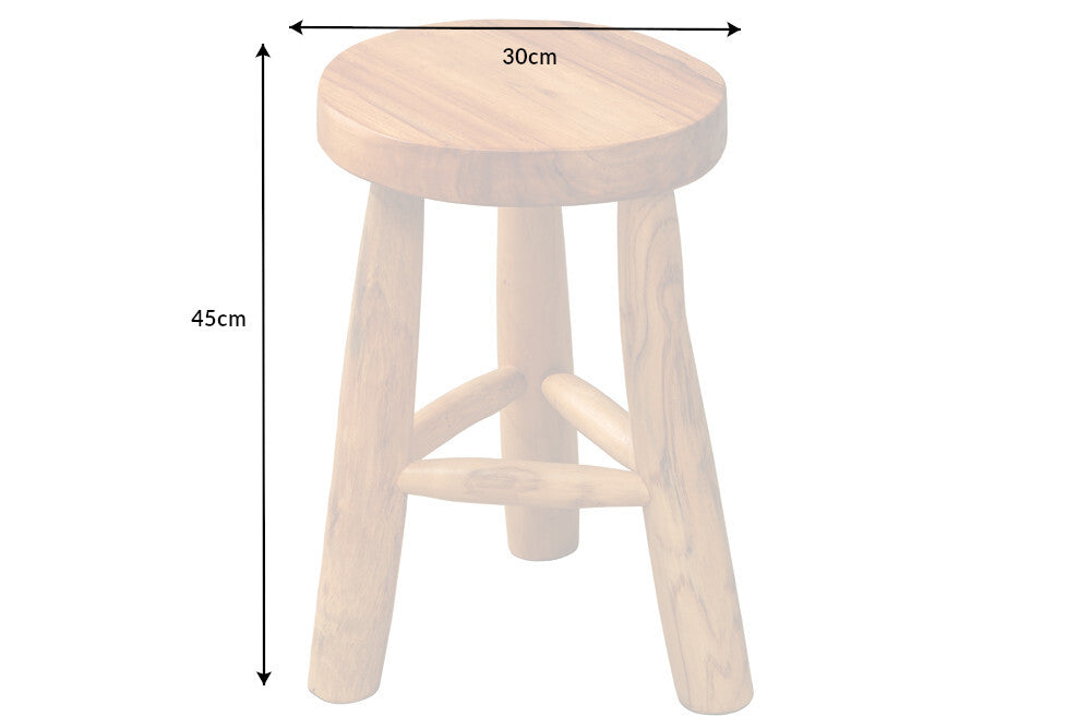 Stool BALI 45cm teak wood natural
