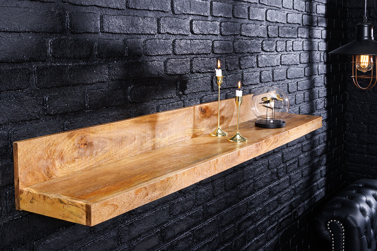 Wall shelf MAKASSAR 110cm natural mango wood